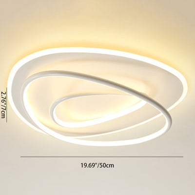 Luz de techo empotrada LED redonda irregular minimalista moderna de aluminio y silicona para dormitorio 