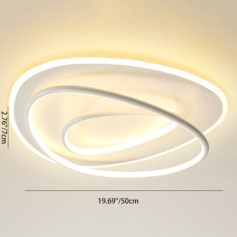 Luz de techo empotrada LED redonda irregular minimalista moderna de aluminio y silicona para dormitorio 