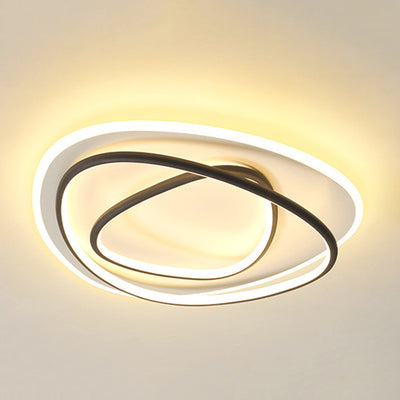 Luz de techo empotrada LED redonda irregular minimalista moderna de aluminio y silicona para dormitorio 