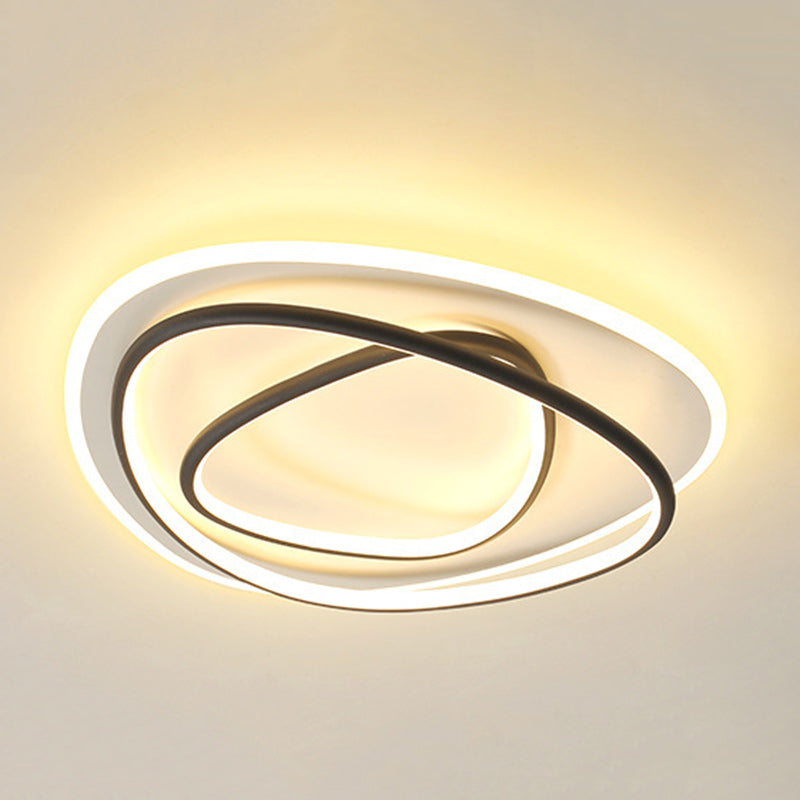 Luz de techo empotrada LED redonda irregular minimalista moderna de aluminio y silicona para dormitorio 