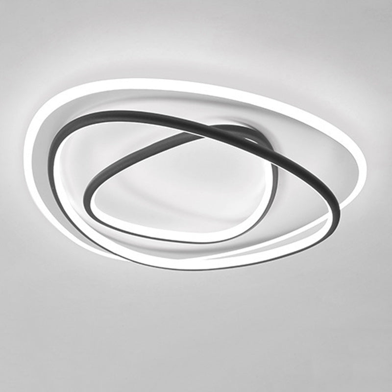 Luz de techo empotrada LED redonda irregular minimalista moderna de aluminio y silicona para dormitorio 