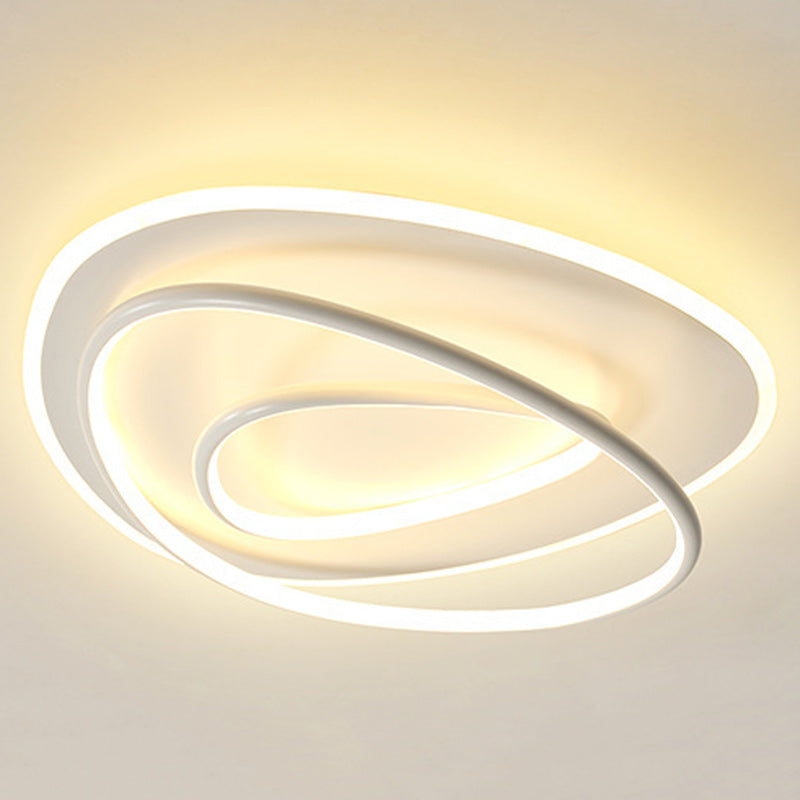 Luz de techo empotrada LED redonda irregular minimalista moderna de aluminio y silicona para dormitorio 