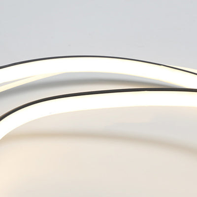 Luz de techo empotrada LED redonda irregular minimalista moderna de aluminio y silicona para dormitorio 