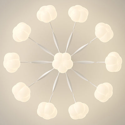 Luz de techo semiempotrada LED de hierro PE redonda creativa contemporánea para sala de estar 