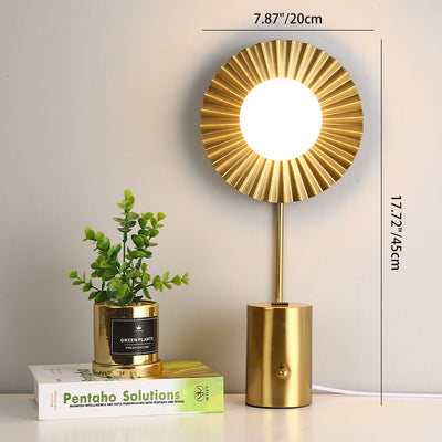 Moderne minimalistische runde Kugelzylinder-Hardware-Glas-1-Licht-Tischlampe für das Schlafzimmer 