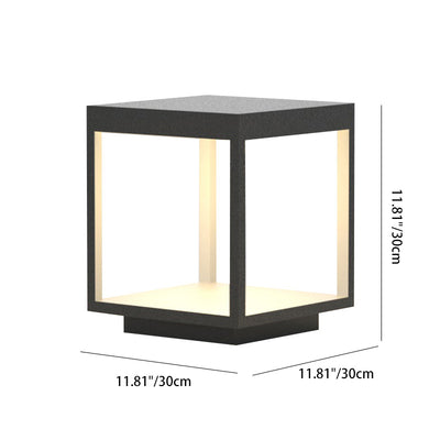 ضوء LED خارجي مقاوم للماء بتصميم مربع من الحديد والأكريليك بأسلوب حديث وبسيط للاستخدام الخارجي 