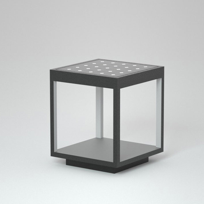 Lumière extérieure LED en fer acrylique carré étanche solaire minimaliste moderne pour l&