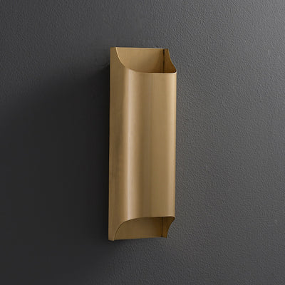 Moderne minimalistische rechteckige Kupfer-Wandleuchte mit 2 Lichtern für das Schlafzimmer 