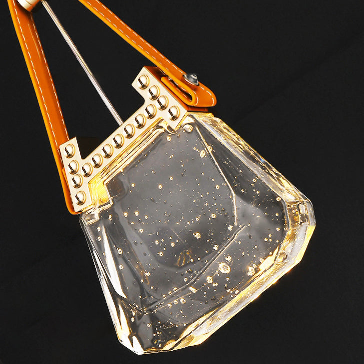 Forme de sac créatif contemporain Trapèze Matériel en aluminium Lustre LED en acrylique pour chambre 