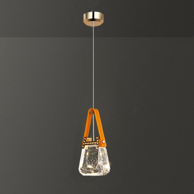 Forme de sac créatif contemporain Trapèze Matériel en aluminium Lustre LED en acrylique pour chambre 