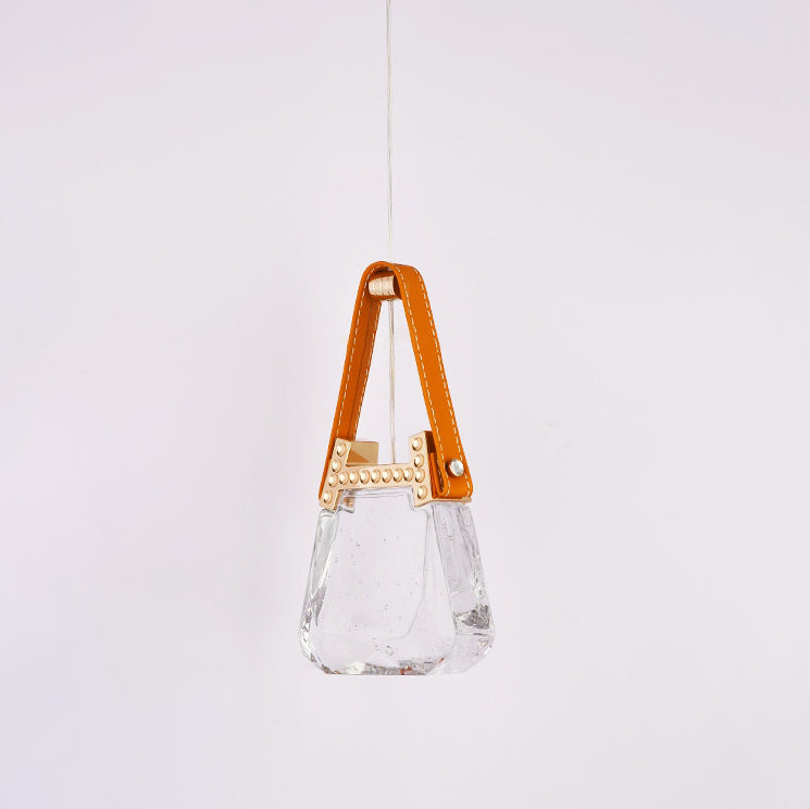 Forme de sac créatif contemporain Trapèze Matériel en aluminium Lustre LED en acrylique pour chambre 