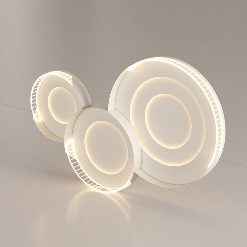 Luz de techo LED de montaje empotrado de hierro acrílico en forma de mango escandinavo contemporáneo redondo cuadrado para sala de estar 