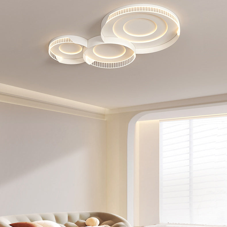 Luz de techo LED de montaje empotrado de hierro acrílico en forma de mango escandinavo contemporáneo redondo cuadrado para sala de estar 