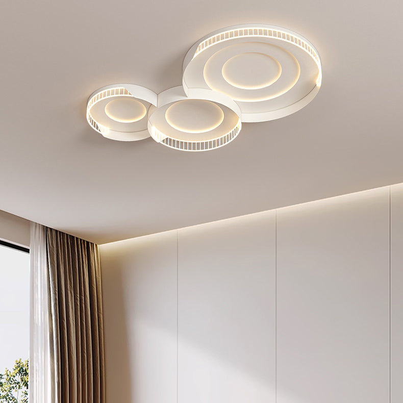Luz de techo LED de montaje empotrado de hierro acrílico en forma de mango escandinavo contemporáneo redondo cuadrado para sala de estar 