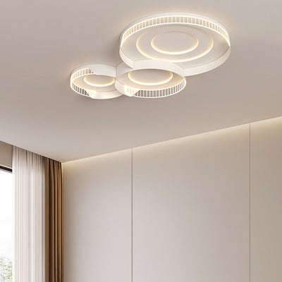 Luz de techo LED de montaje empotrado de hierro acrílico en forma de mango escandinavo contemporáneo redondo cuadrado para sala de estar 