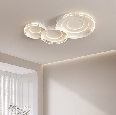 Luz de techo LED de montaje empotrado de hierro acrílico en forma de mango escandinavo contemporáneo redondo cuadrado para sala de estar 