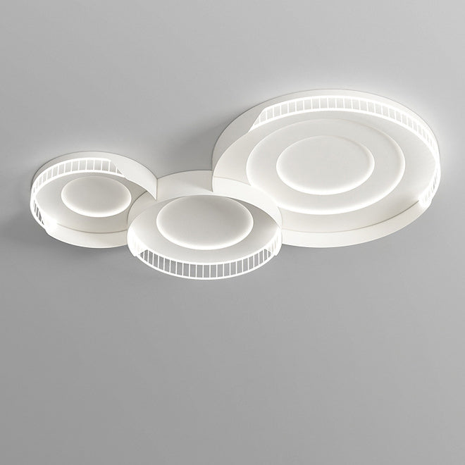 Luz de techo LED de montaje empotrado de hierro acrílico en forma de mango escandinavo contemporáneo redondo cuadrado para sala de estar 