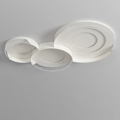 Luz de techo LED de montaje empotrado de hierro acrílico en forma de mango escandinavo contemporáneo redondo cuadrado para sala de estar 