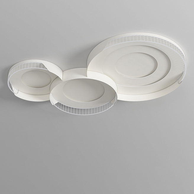 Luz de techo LED de montaje empotrado de hierro acrílico en forma de mango escandinavo contemporáneo redondo cuadrado para sala de estar 