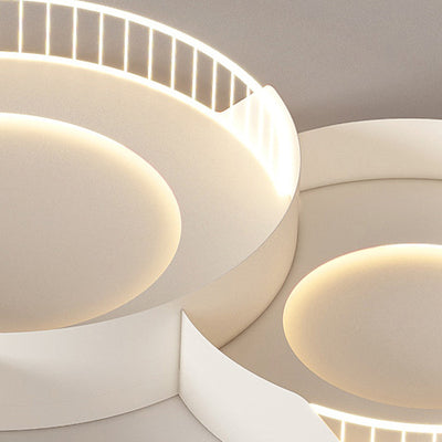 Luz de techo LED de montaje empotrado de hierro acrílico en forma de mango escandinavo contemporáneo redondo cuadrado para sala de estar 