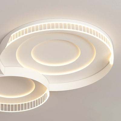 Luz de techo LED de montaje empotrado de hierro acrílico en forma de mango escandinavo contemporáneo redondo cuadrado para sala de estar 