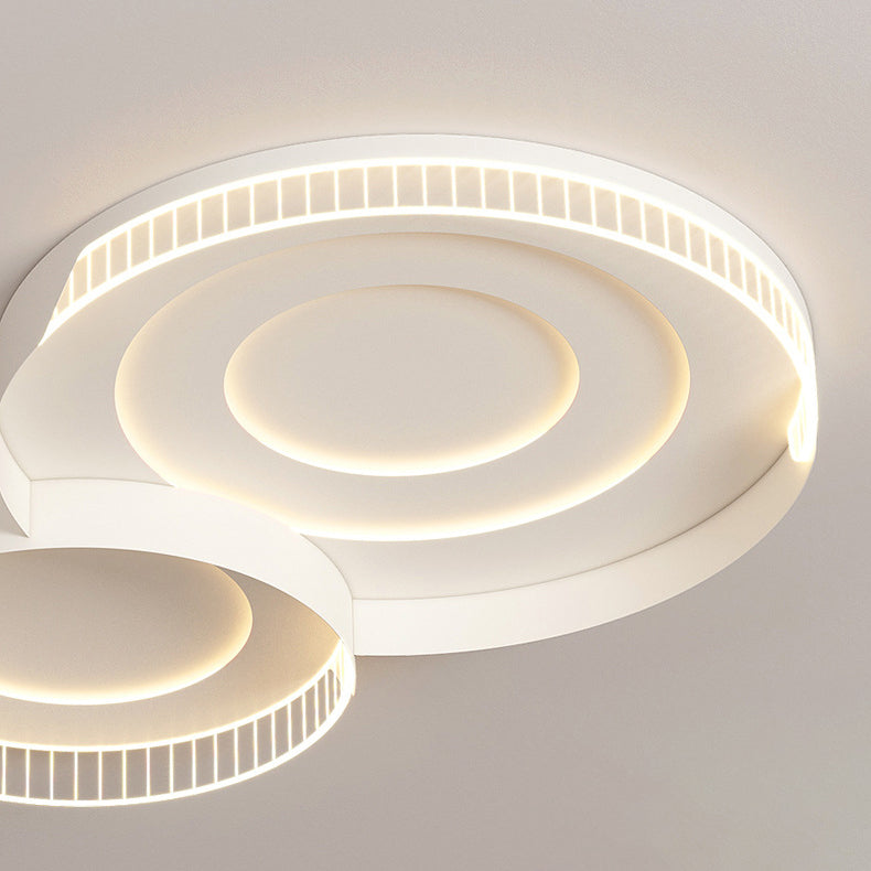 Luz de techo LED de montaje empotrado de hierro acrílico en forma de mango escandinavo contemporáneo redondo cuadrado para sala de estar 
