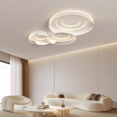 Luz de techo LED de montaje empotrado de hierro acrílico en forma de mango escandinavo contemporáneo redondo cuadrado para sala de estar 