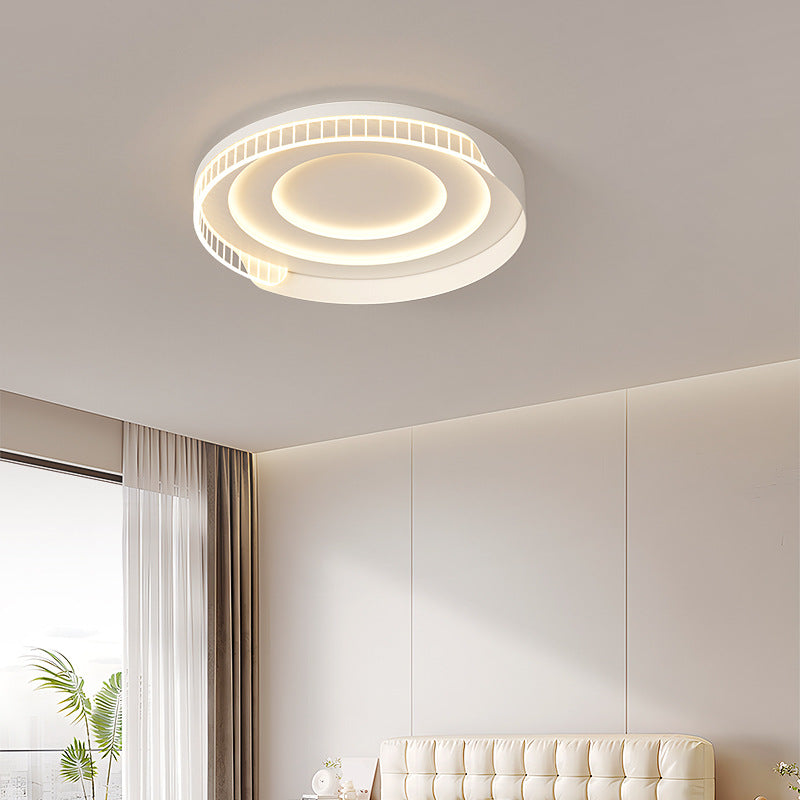 Luz de techo LED de montaje empotrado de hierro acrílico en forma de mango escandinavo contemporáneo redondo cuadrado para sala de estar 