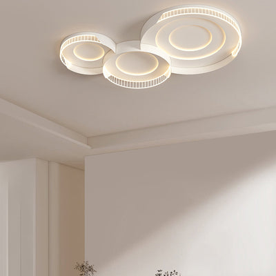 Luz de techo LED de montaje empotrado de hierro acrílico en forma de mango escandinavo contemporáneo redondo cuadrado para sala de estar 