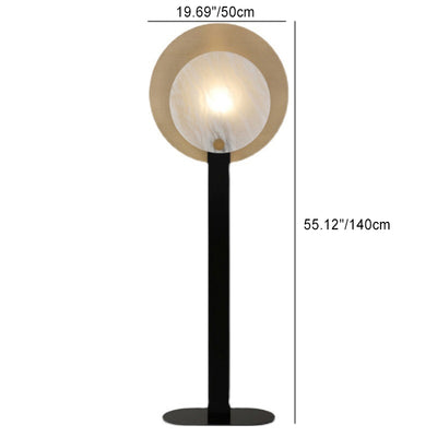 Zeitgenössische skandinavische runde ovale Eisen-Marmor-Stehlampe mit 1 Licht für das Wohnzimmer 