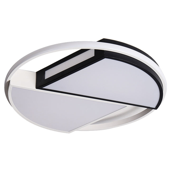 Plafonnier LED en acrylique et fer avec dôme rond minimaliste moderne pour chambre à coucher 