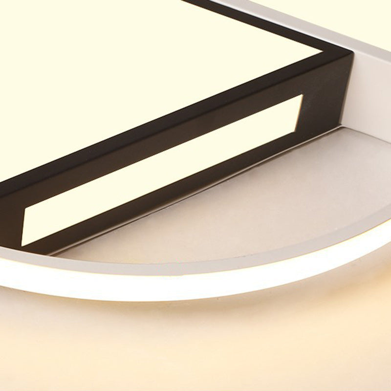 Luz de techo LED empotrada de hierro acrílico con cúpula redonda sectorial minimalista moderna para dormitorio 