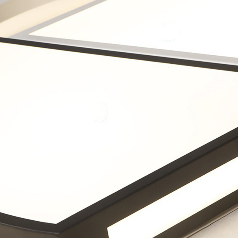 Luz de techo LED empotrada de hierro acrílico con cúpula redonda sectorial minimalista moderna para dormitorio 