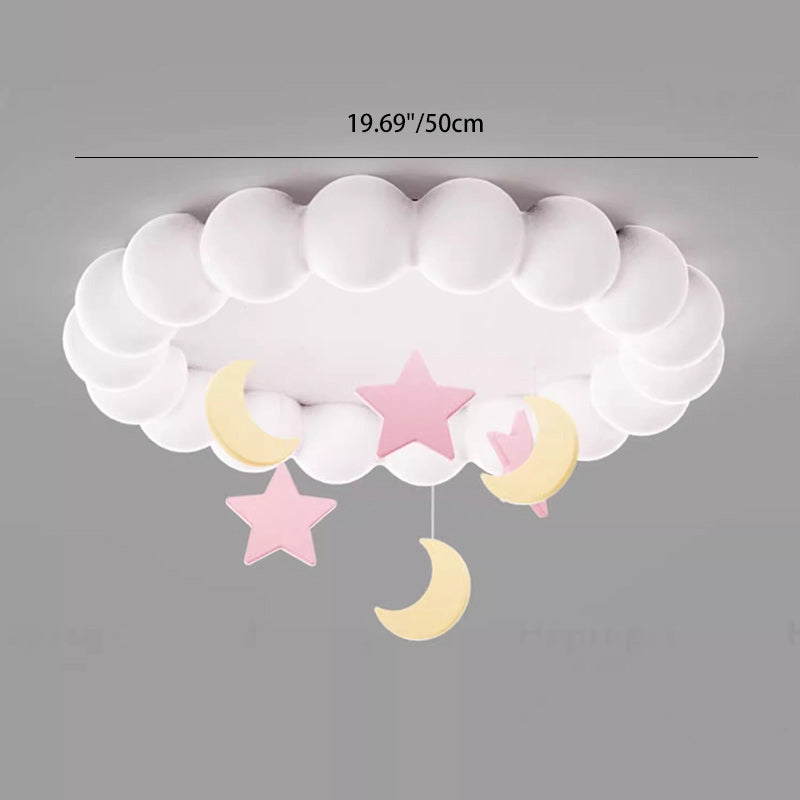 Luz de techo LED de montaje empotrado moderna minimalista linda burbuja estrella luna cúpula redonda de hardware resina acrílica para dormitorio 