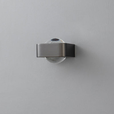 Lámpara de pared contemporánea escandinava de hierro acrílico LED de rectángulo redondo para dormitorio 