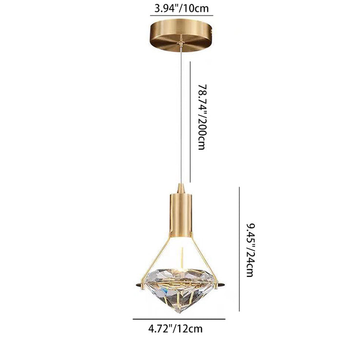 Lustre à LED en cristal de fer en forme de cône cylindrique de luxe moderne pour chambre 