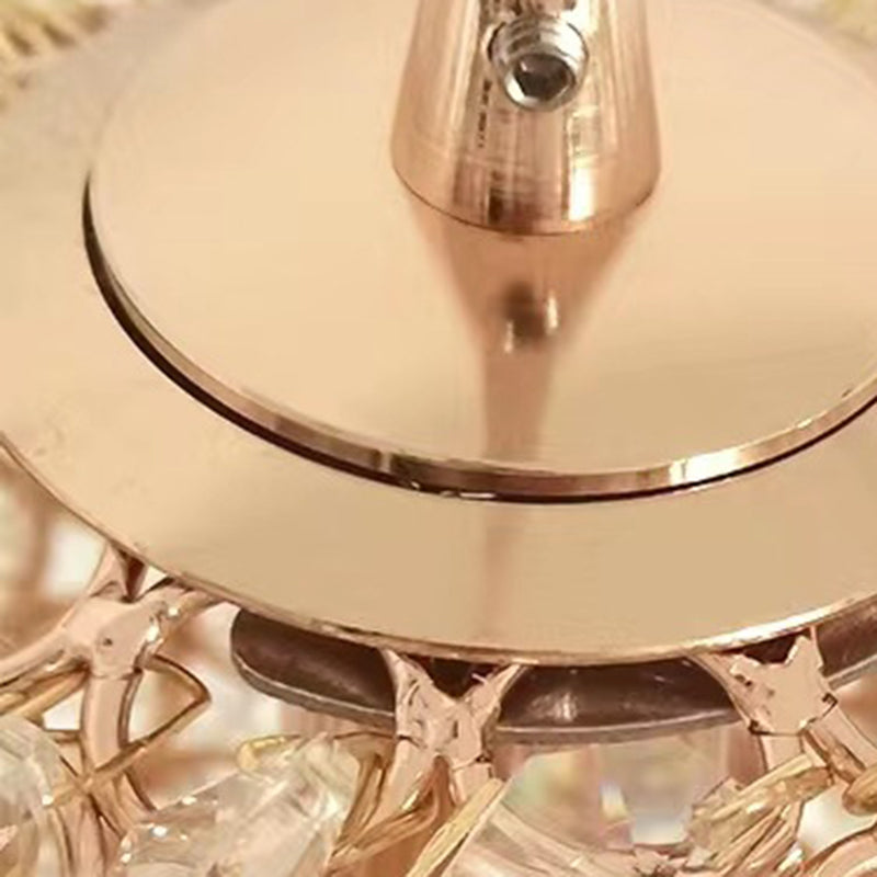 Moderno Lujo Hortensia Redonda Orbe Herrajes Cristal 1-Luz Semi-Empotrado Montaje de Techo Para Pasillo 
