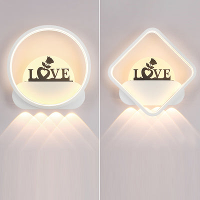 Moderne minimalistische Familien-Strand-Rund-Quadrat-Eisen-Silikon-LED-Wandleuchte für das Schlafzimmer 