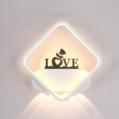 Moderne minimalistische Familien-Strand-Rund-Quadrat-Eisen-Silikon-LED-Wandleuchte für das Schlafzimmer 