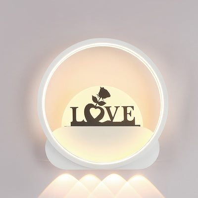 Moderne minimalistische Familien-Strand-Rund-Quadrat-Eisen-Silikon-LED-Wandleuchte für das Schlafzimmer 