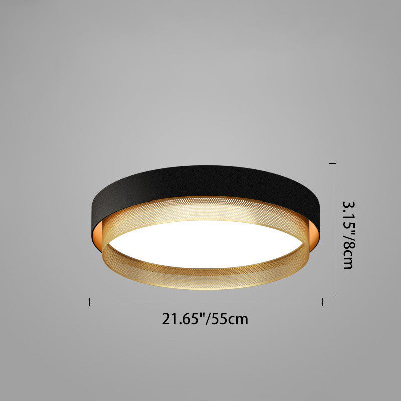 Plafonnier LED en acrylique avec dôme rond minimaliste moderne pour chambre à coucher 