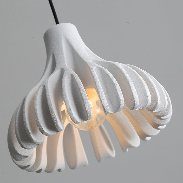 Contemporary Nordic Macaron Cone Resin 1-Light Pendant Light For Bedroom