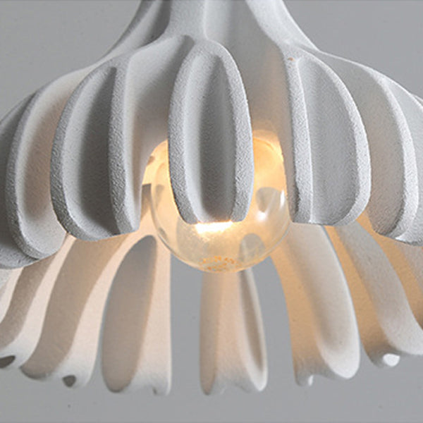 Contemporary Nordic Macaron Cone Resin 1-Light Pendant Light For Bedroom
