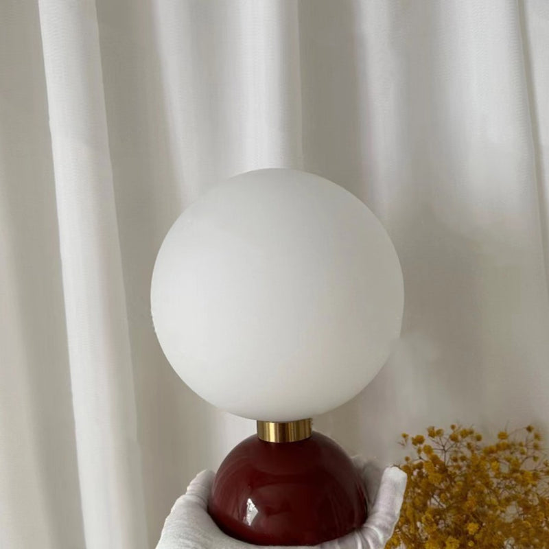 Luz de techo semi-empotrada de 1 luz de vidrio de hierro en forma de orbe redondo con frijol mágico nórdico contemporáneo para pasillo 
