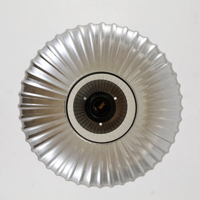 Zeitgenössische nordische ovale Eisen-Glas 1-Licht-Pendelleuchte für das Esszimmer 