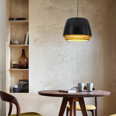 Zeitgenössische nordische runde Zylinder-Eisen 1-Licht-Pendelleuchte für das Esszimmer 