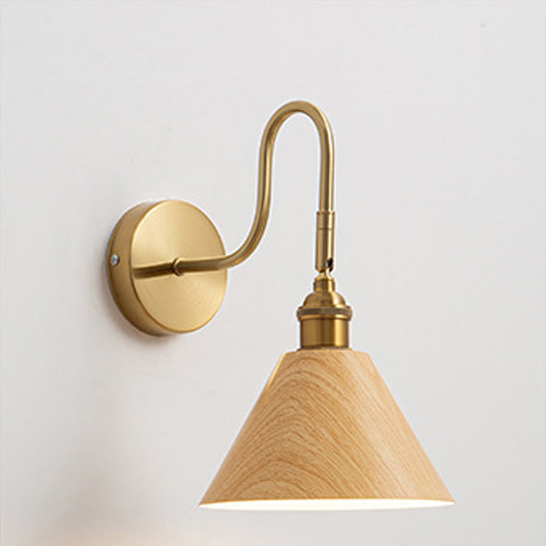 Traditionelle Vintage-Drehbare Kegel-Eisen 1-flammige Wandleuchte für das Schlafzimmer 
