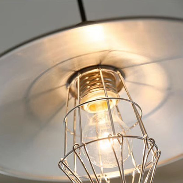 Suspension Luminaire Contemporain en Bois Aluminium Cône Rond 1 Lumière Pour Salon 