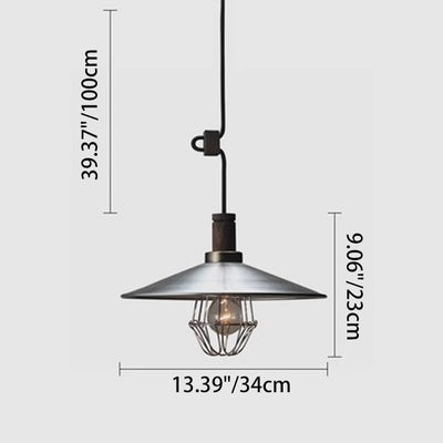 Suspension Luminaire Contemporain en Bois Aluminium Cône Rond 1 Lumière Pour Salon 