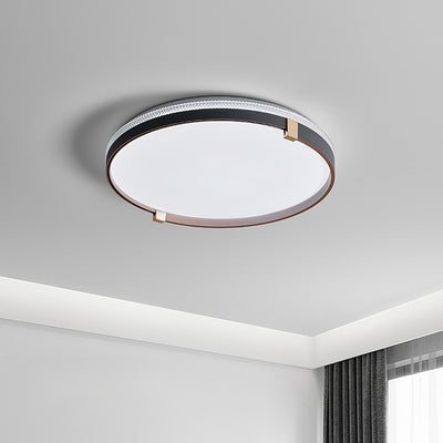Luz de techo LED montada al ras con cúpula redonda minimalista moderna de acrílico y hierro para dormitorio 